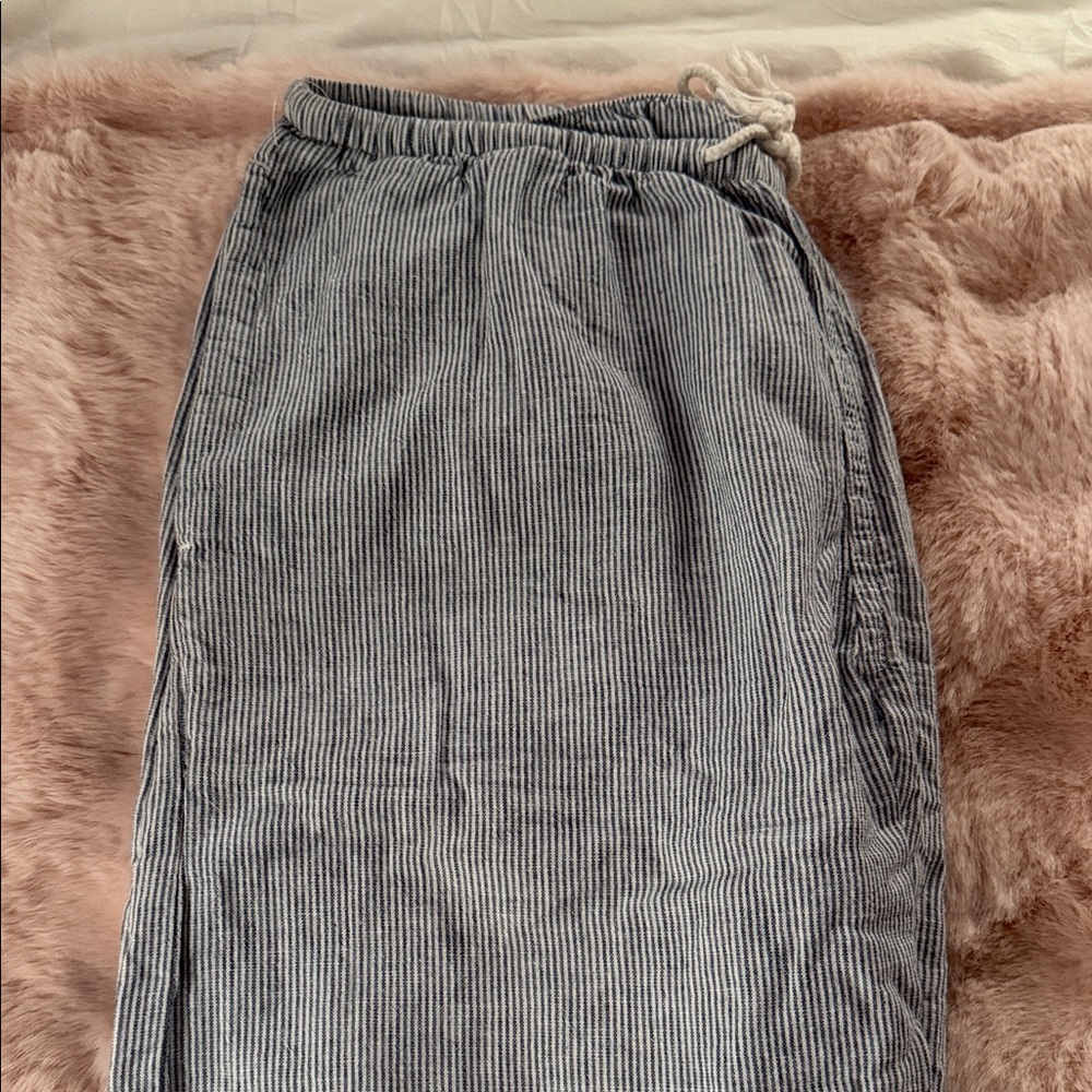 Striped Gray and White Pants